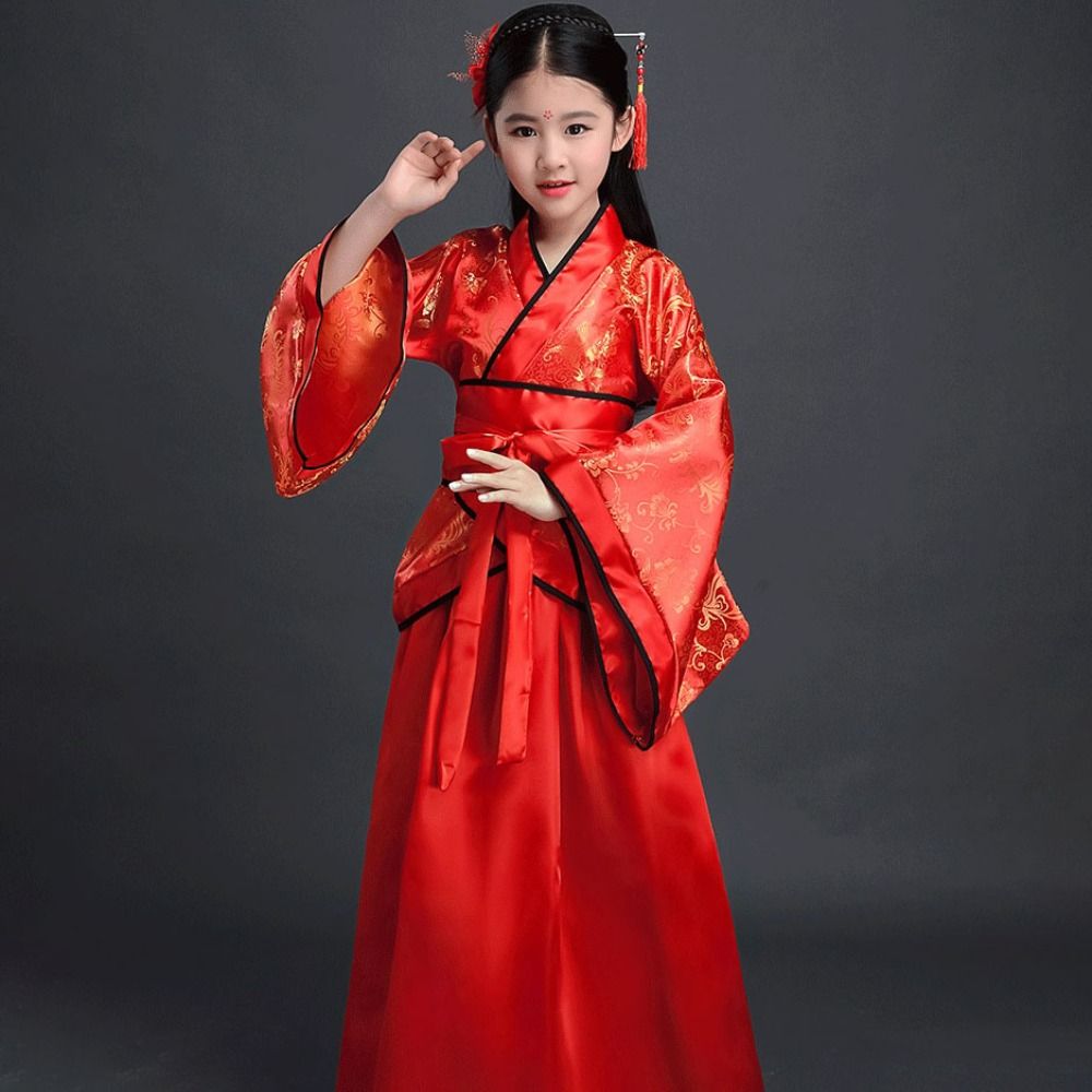 Robe Silk Women - أزياء الأطفال العرقية القديمة الأزياء المطبوعة