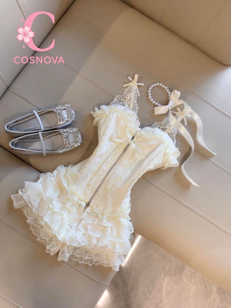Cami Top Lace - طقم توب دانتيل مثير مع تنورة