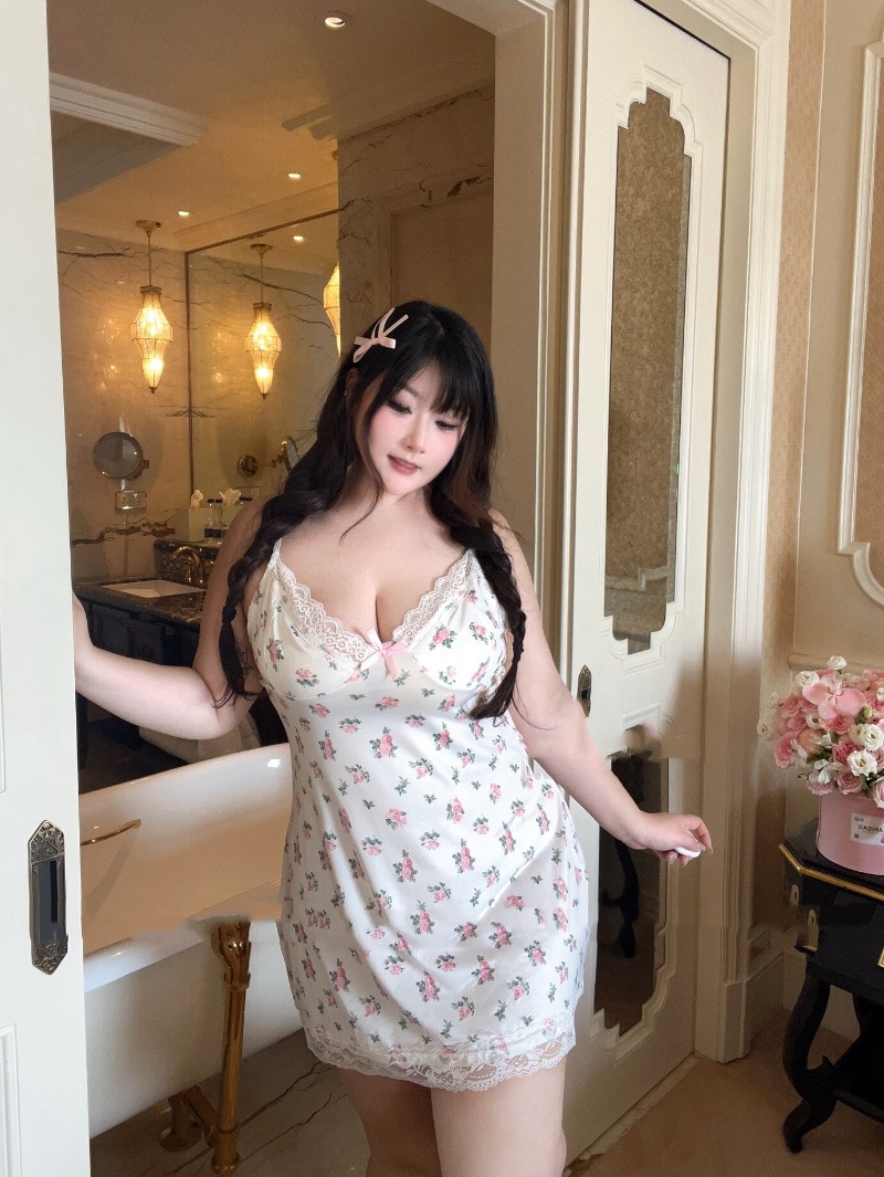 Babydoll Chemise Night - فستان ليلي دانتيل مثير بدون أكمام