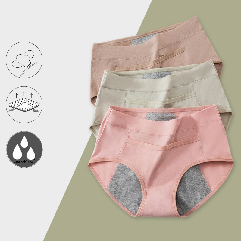 Seamless Underwear Women - القطن سراويل الحيض مانعة للتسرب تنفس