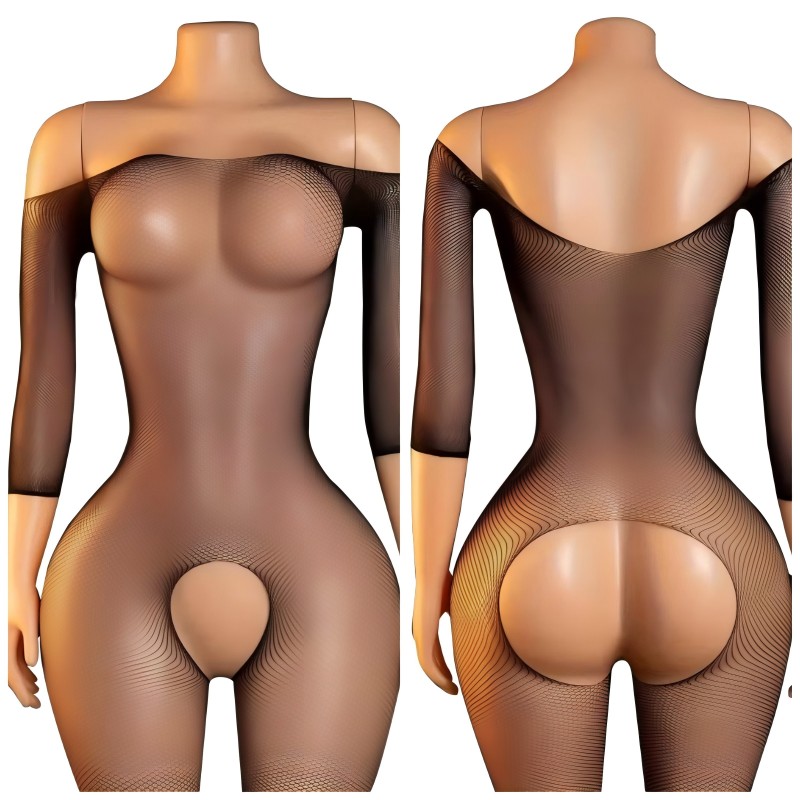 Bodystocking Fishnet - جوارب نسائية مثيرة بدون فتحة للمنطقة