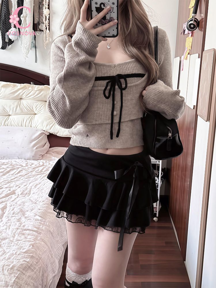 Cami Top Lace - طقم نسائي ياباني عتيق من 3