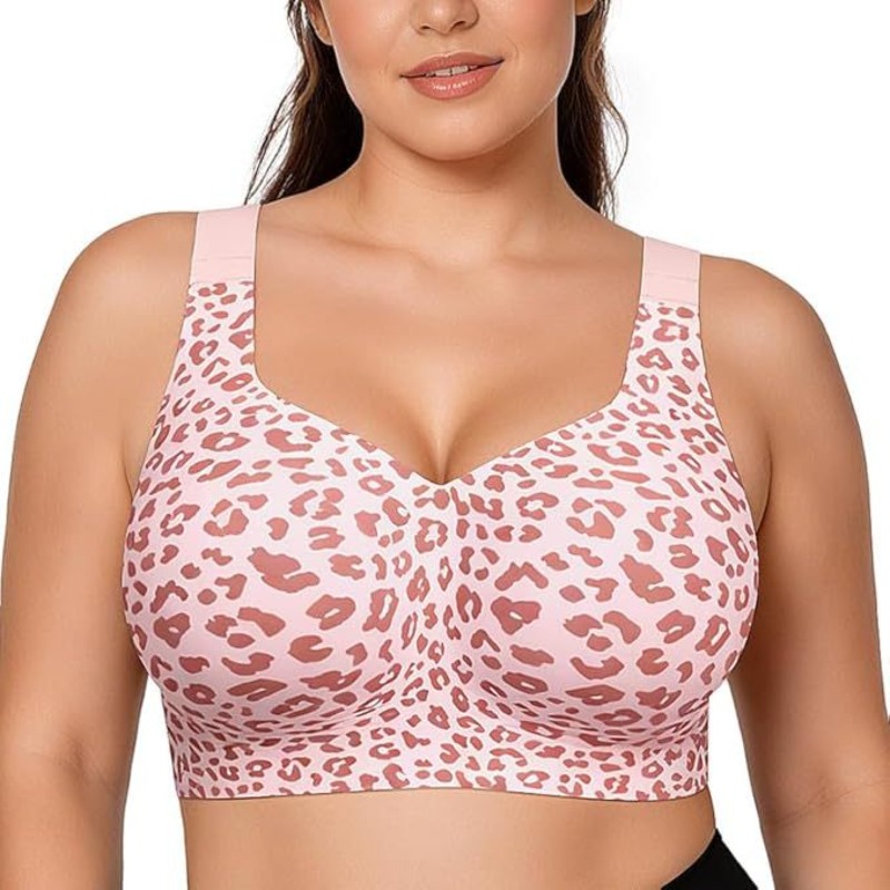Push Up Bra Padded - حمالات صدر جيلي بنقشة الفهد بدون