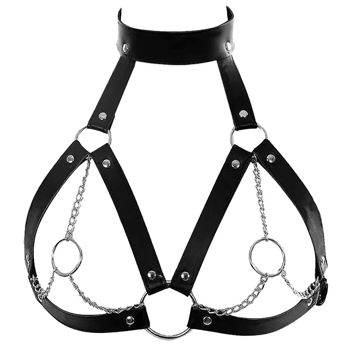 Garter Belt Set - حمالات جلدية القوطية للنساء ، تسخير