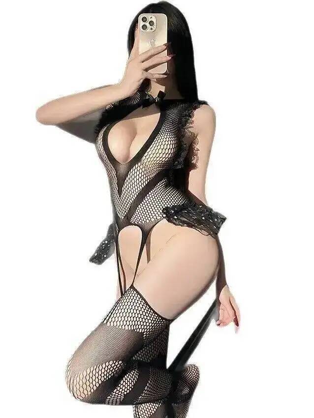 بودي ستوكينج شبكي مثير بحواف د - مراجعة Bodystocking Fishnet وسعره