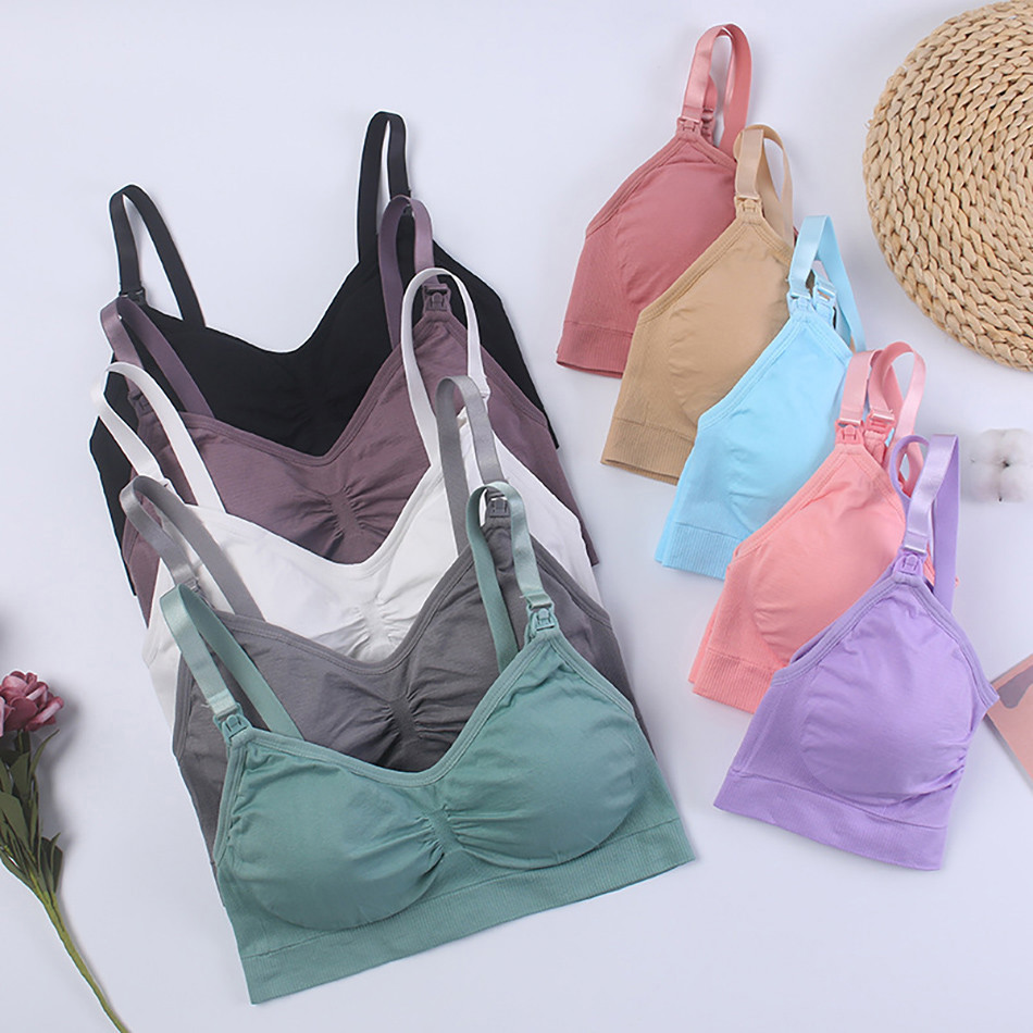 تنفس الأمومة الحوامل حمالات ال - مراجعة Nursing Bra Sleep وسعره
