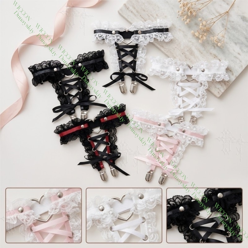 حزام رباط الساق بتصميم قلب من  - مراجعة Garter Belt Set وسعره