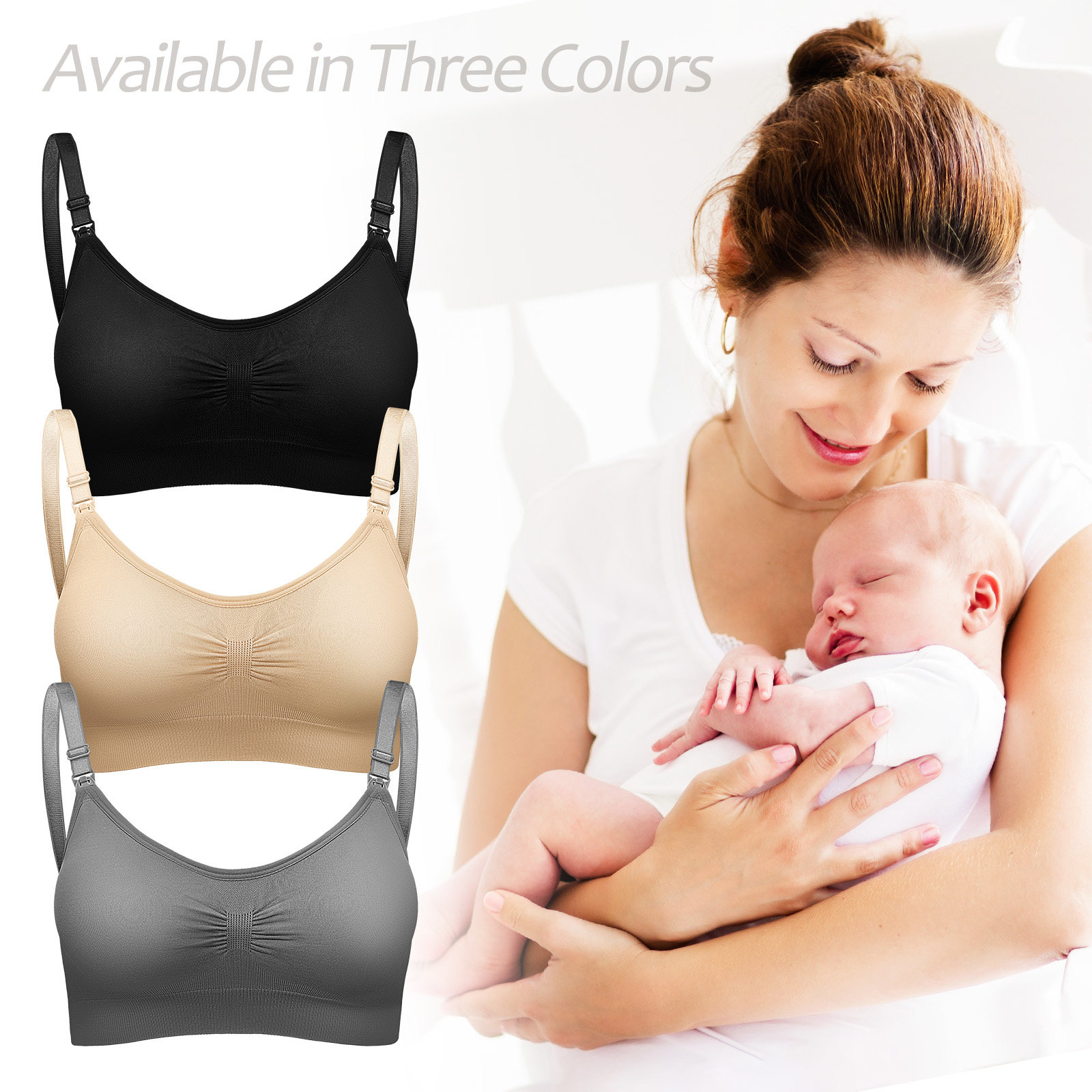 3 قطع من حمالات الصدر للرضاعة  - مراجعة Nursing Bra Sleep وسعره