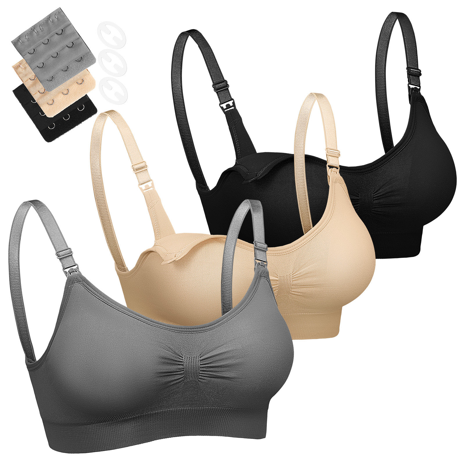 3 قطع من حمالات الصدر للرضاعة  - مراجعة Nursing Bra Sleep وسعره