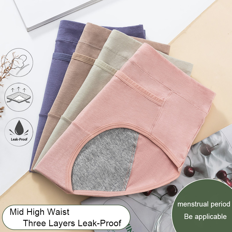 القطن سراويل الحيض مانعة للتسر - مراجعة Seamless Underwear Women وسعره