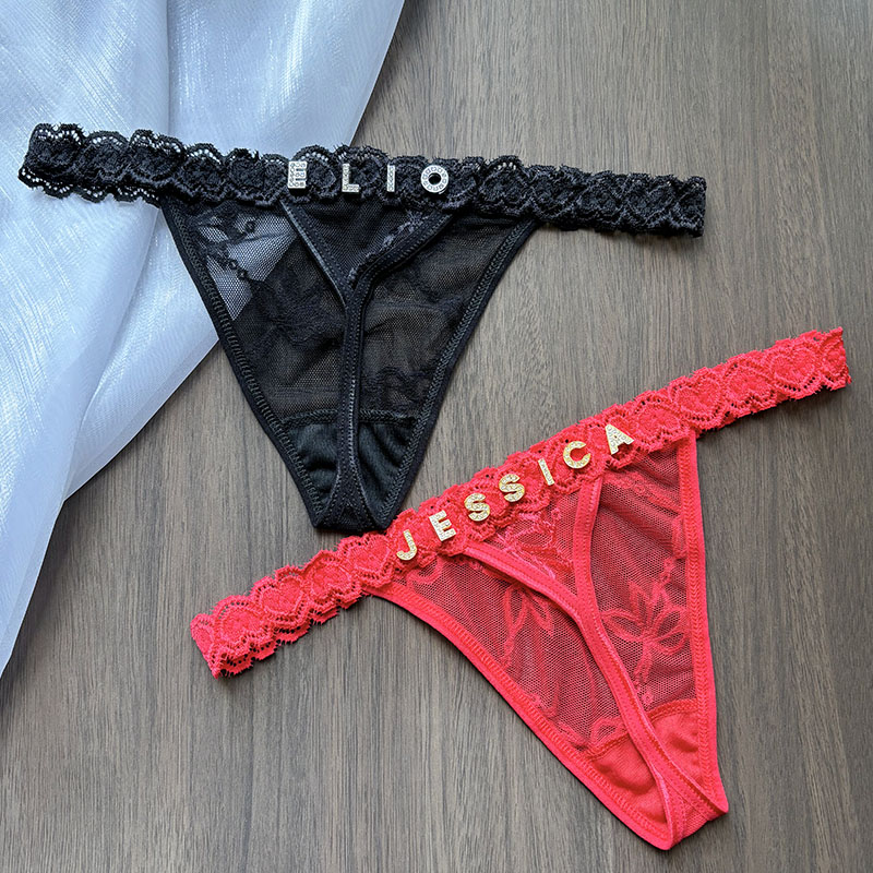 مخصص سراويل رفيعة اسم كريستال  - مراجعة Thong Bikini Women وسعره