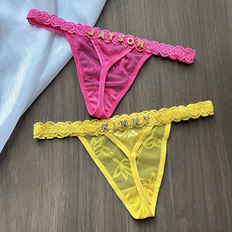 مخصص سراويل رفيعة اسم كريستال  - مراجعة Thong Bikini Women وسعره