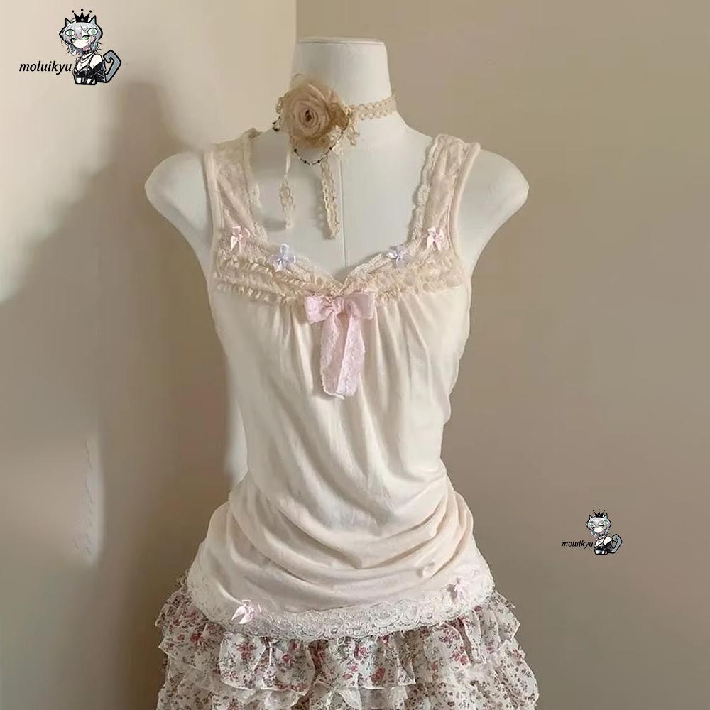 طقم نسائي من قطعتين بتصميم Y2K - مراجعة Cami Top Lace وسعره