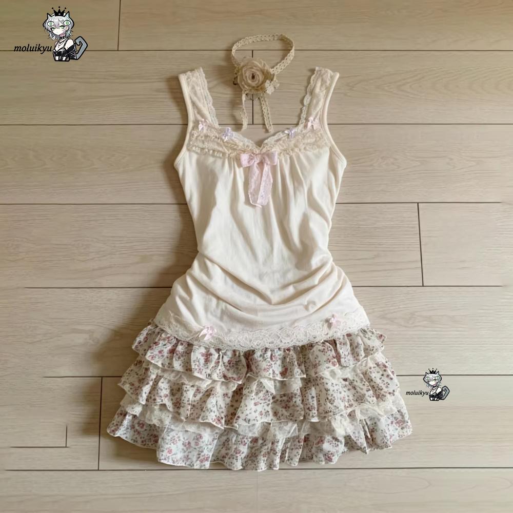 طقم نسائي من قطعتين بتصميم Y2K - مراجعة Cami Top Lace وسعره