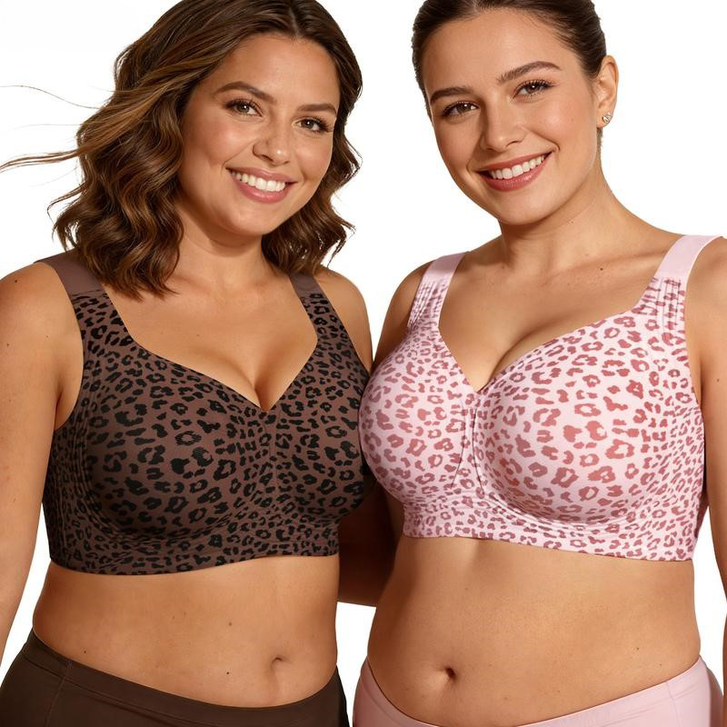 حمالة صدر لاسلكية بنقشة الفهد، - مراجعة Bralette Wireless Soft وسعره