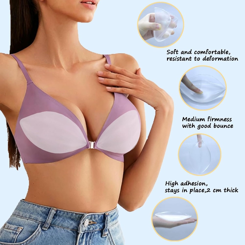 حشوات صدر لاصقة من السيليكون - - مراجعة Push Up Bra Padded وسعره