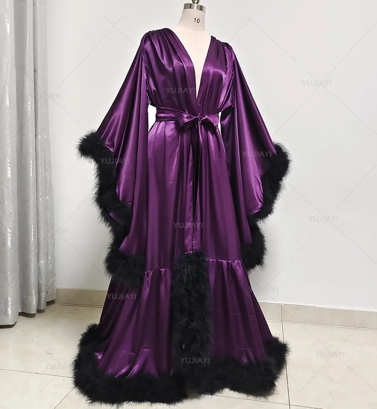 رداء حمام بأكمام مضيئة من الري - مراجعة Robe Silk Women وسعره