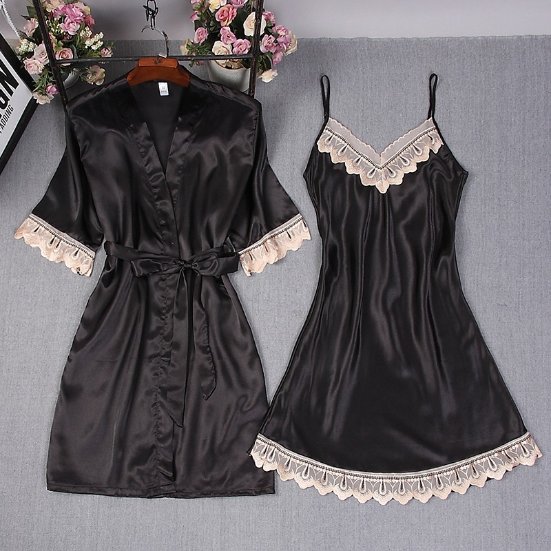 نساء موضة بورجوندي فو حبل من ا - مراجعة Robe Silk Women وسعره