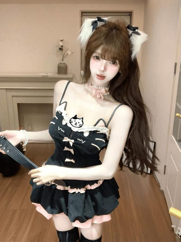 طقم صيفي جديد بتصميم قطة كرتون - مراجعة Cami Top Lace وسعره