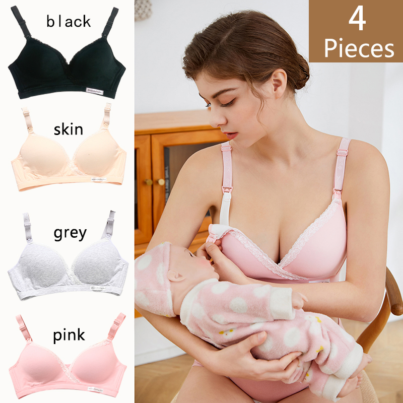 4 قطعة جديد القطن Wirefree ملا - مراجعة Nursing Bra Sleep وسعره