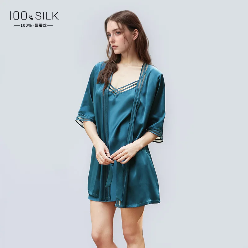 19 مللي متر 100% التوت حبل من  - مراجعة Robe Silk Women وسعره
