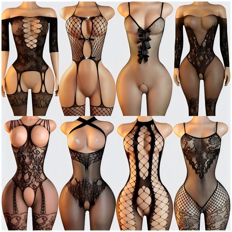 طقم ملابس داخلية مثيرة للنساء، - مراجعة Bodystocking Fishnet وسعره