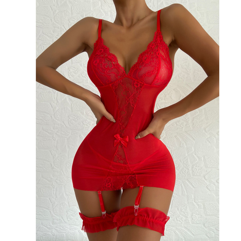 فستان سهرة شفاف بحزام على شكل  - مراجعة Babydoll Chemise Night وسعره